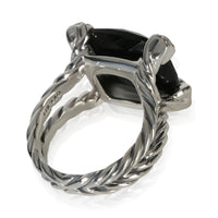 David Yurman Sterling Silver Onyx and Diamond On Point Ring pv