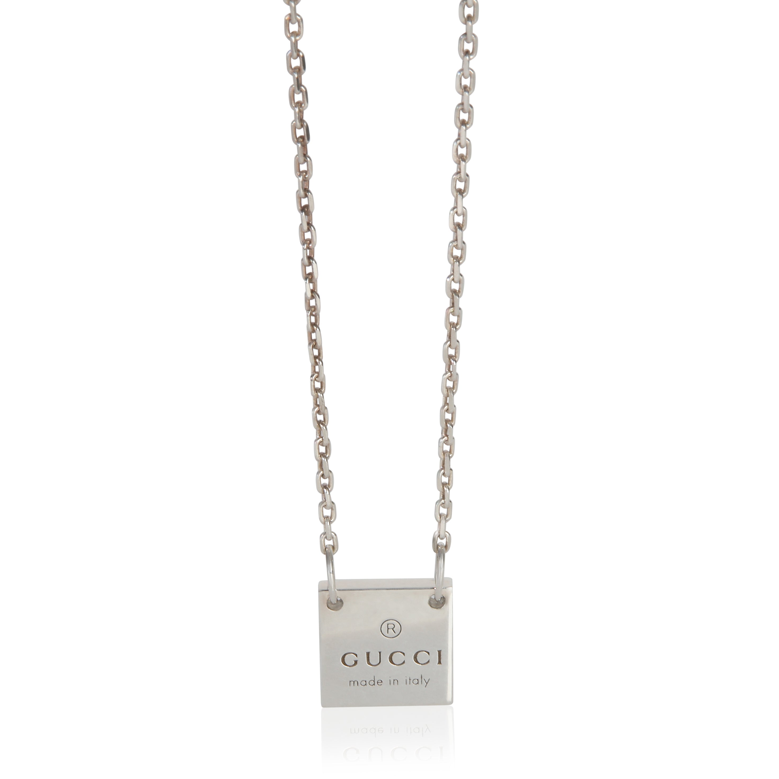 Gucci Sterling Silver  Trademark Pendant fv