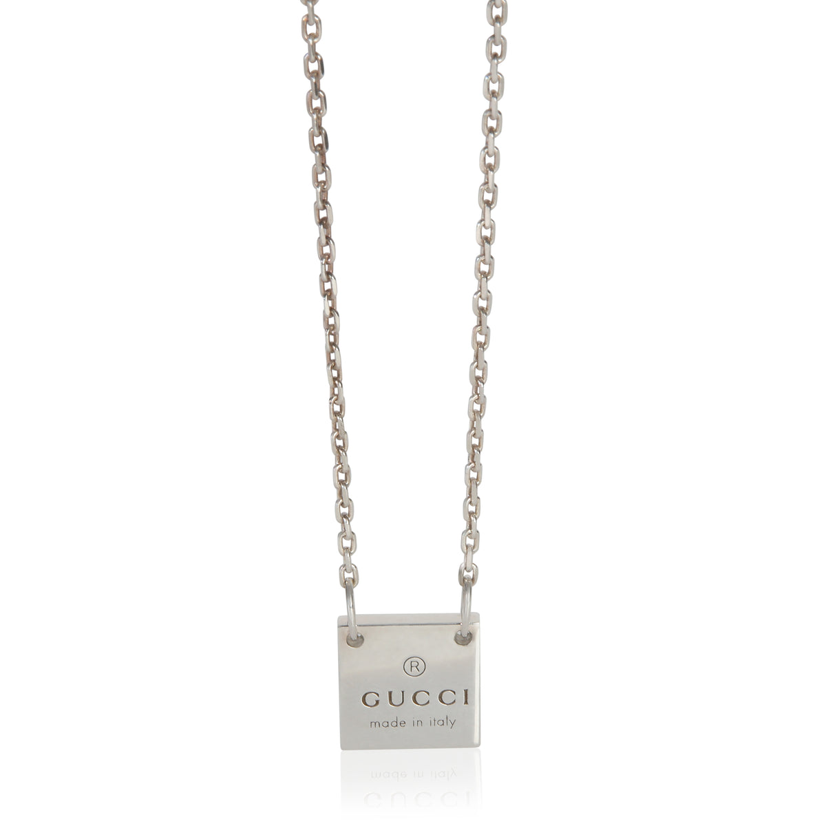 Gucci Sterling Silver  Trademark Pendant fv