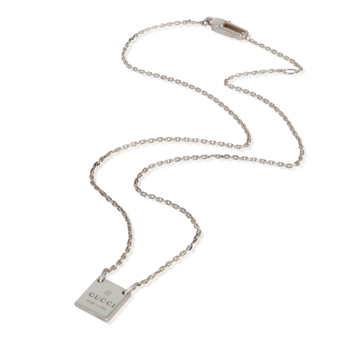 Gucci Sterling Silver  Trademark Pendant pv