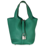 Hermès Vert Vertigo Clemence Picotin Lock 18 PHW Handbag id