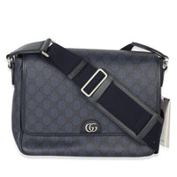Gucci Blue Black Tender GG Supreme Dollar Calfskin Ophidia Messenger Bag Handbag id