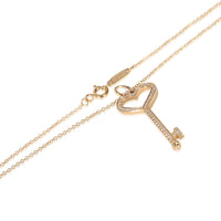 Tiffany & Co. Rose Gold Diamond Heart Key Pendant sv