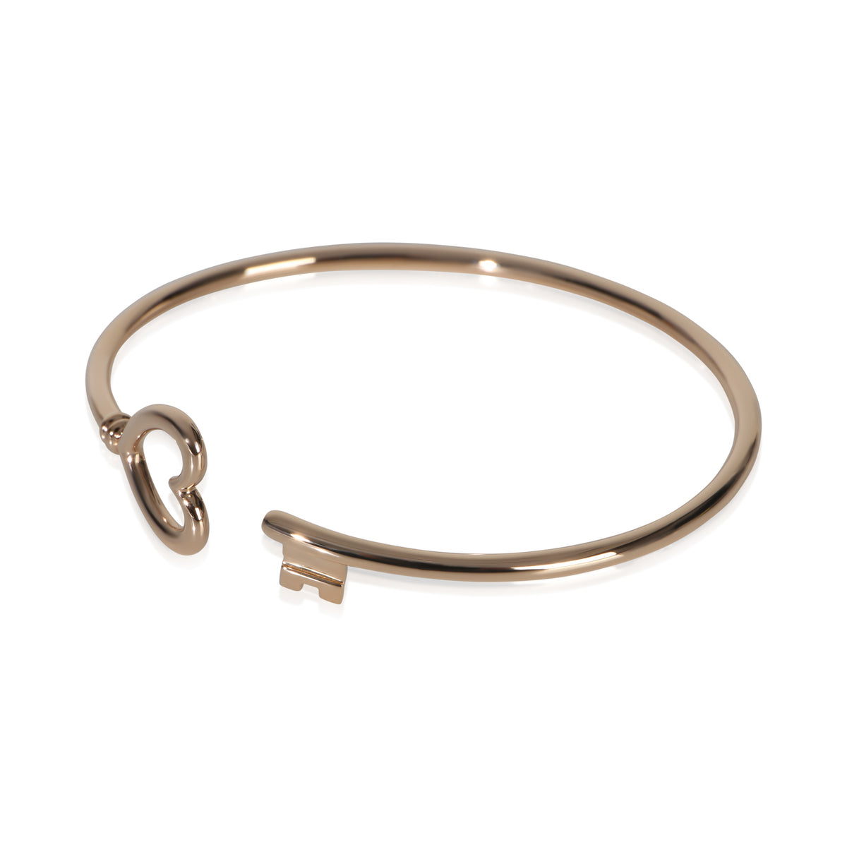 Tiffany & Co. Rose Gold  Heart Key Wire Bracelet sv