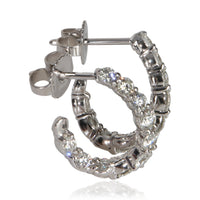 Tiffany & Co. Platinum Diamond Inside Out Hoop Earrings sv