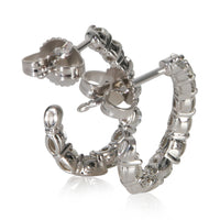 Tiffany & Co. Platinum Diamond Inside Out Hoop Earrings pv