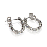 Tiffany & Co. Platinum Diamond Inside Out Hoop Earrings av