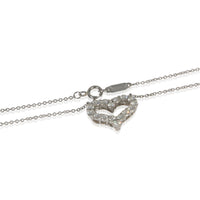 Tiffany & Co. Platinum Diamond Heart Pendant sv