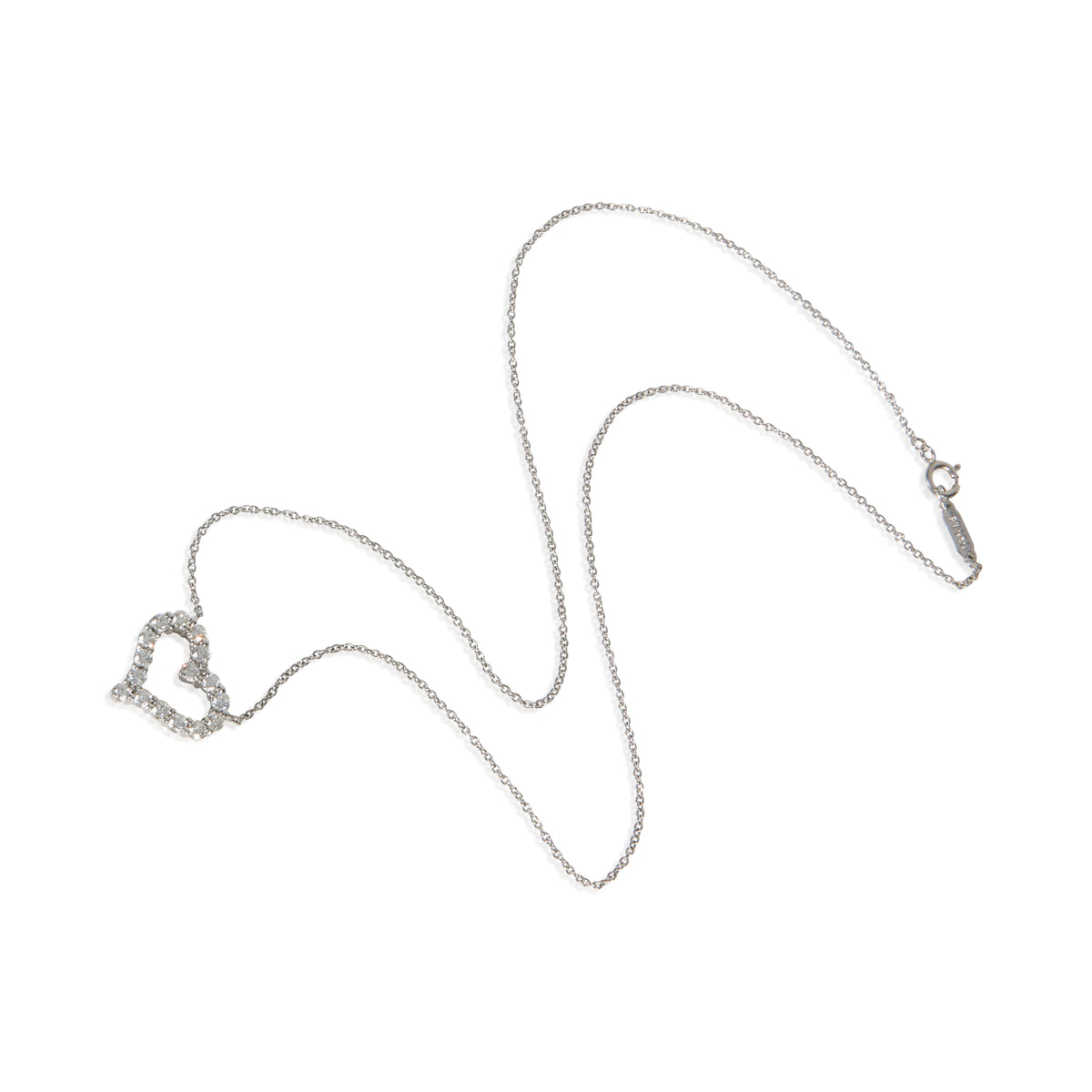 Tiffany & Co. Platinum Diamond Heart Pendant pv