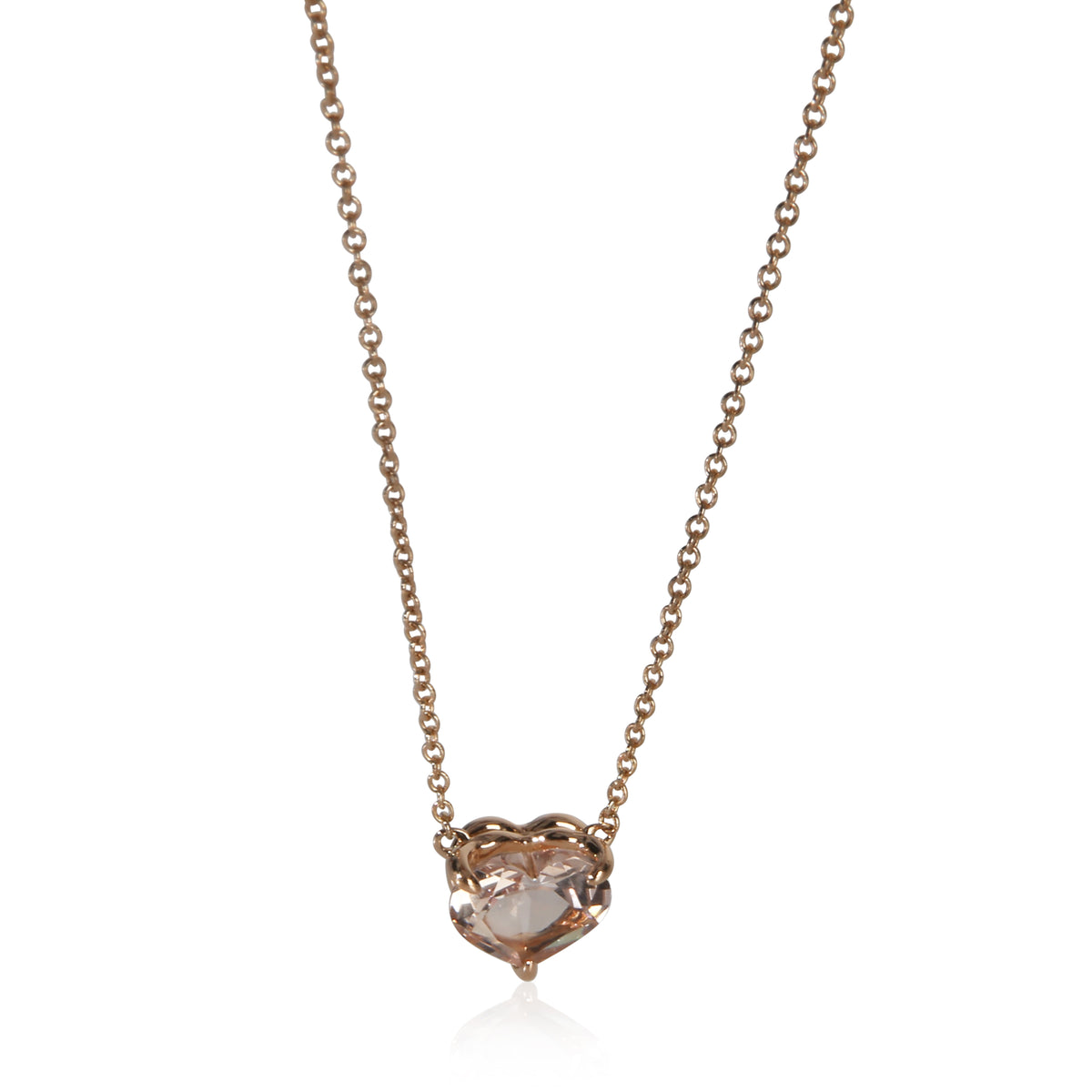 David Yurman Rose Gold Morganite Chatelaine Heart Pendant fv
