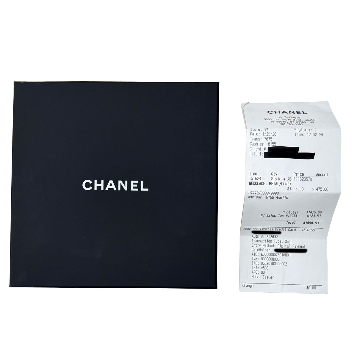 Chanel Gold Plated  2026 CC Choker Necklace box
