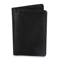 Louis Vuitton Black Epi Pocket Organizer Wallet fv