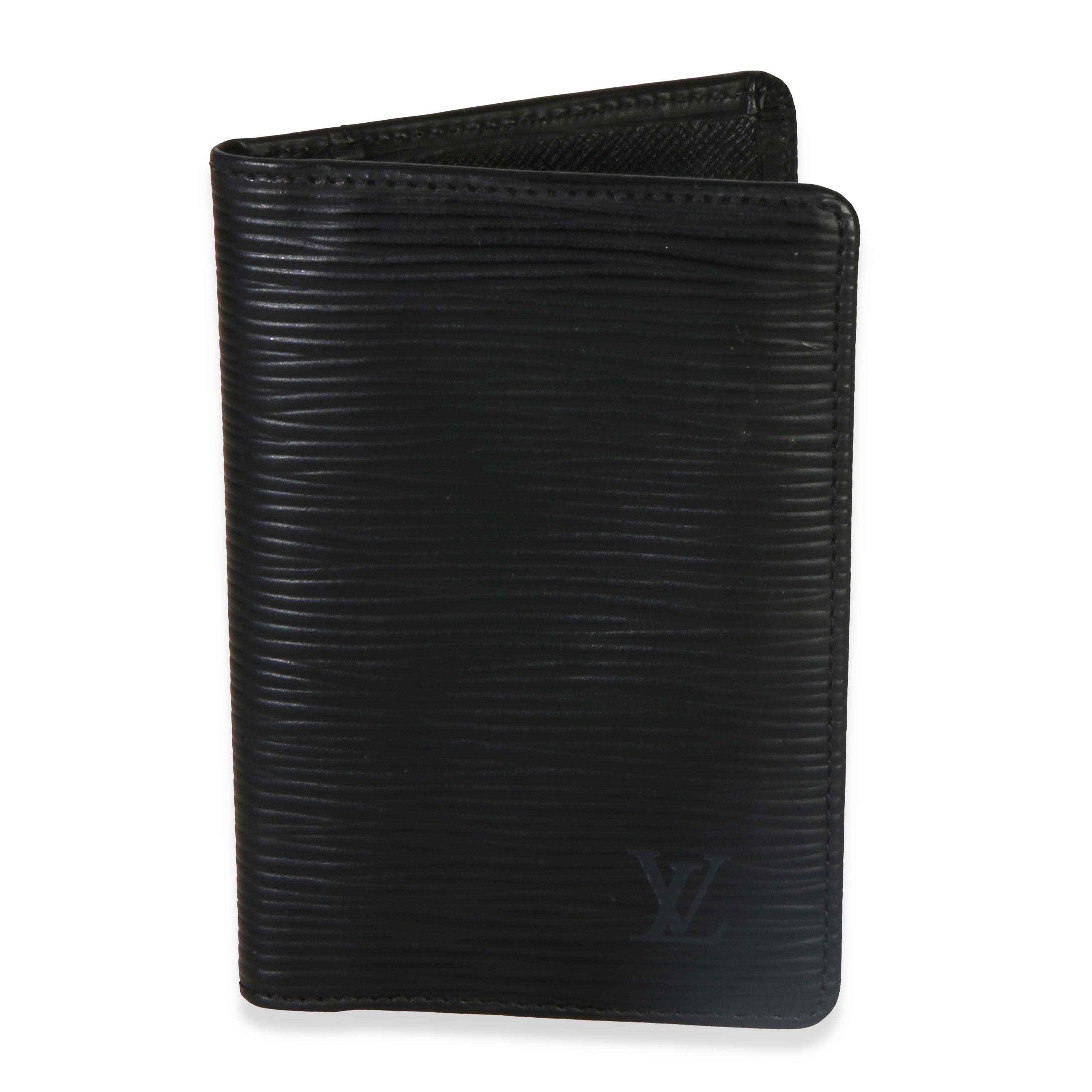 Louis Vuitton Black Epi Pocket Organizer Wallet fv