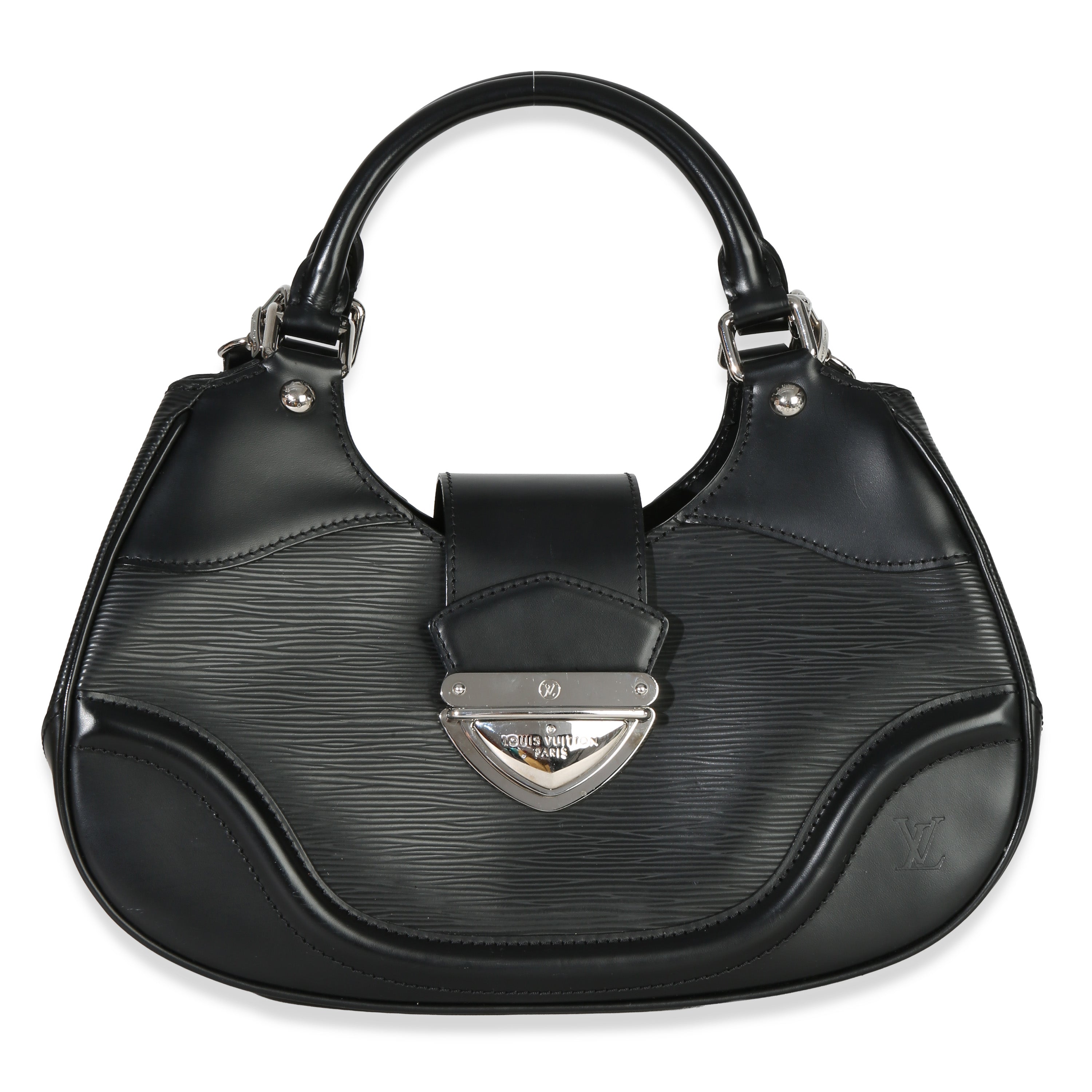 Louis Vuitton Black Epi Leather Montaigne Shoulder Bag Handbag fv