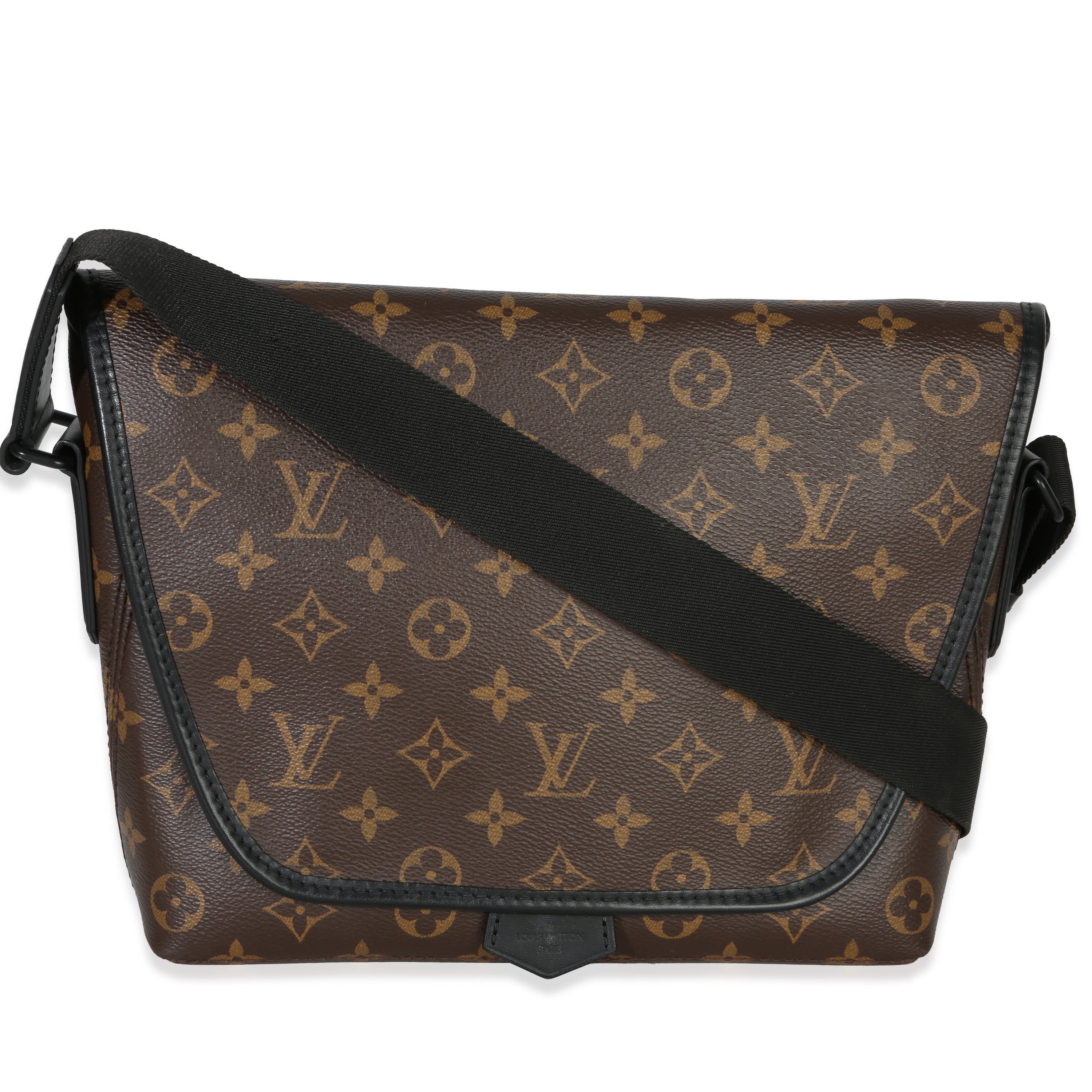 Louis Vuitton Monogram Macassar Canvas Magnetic Messenger Handbag fv