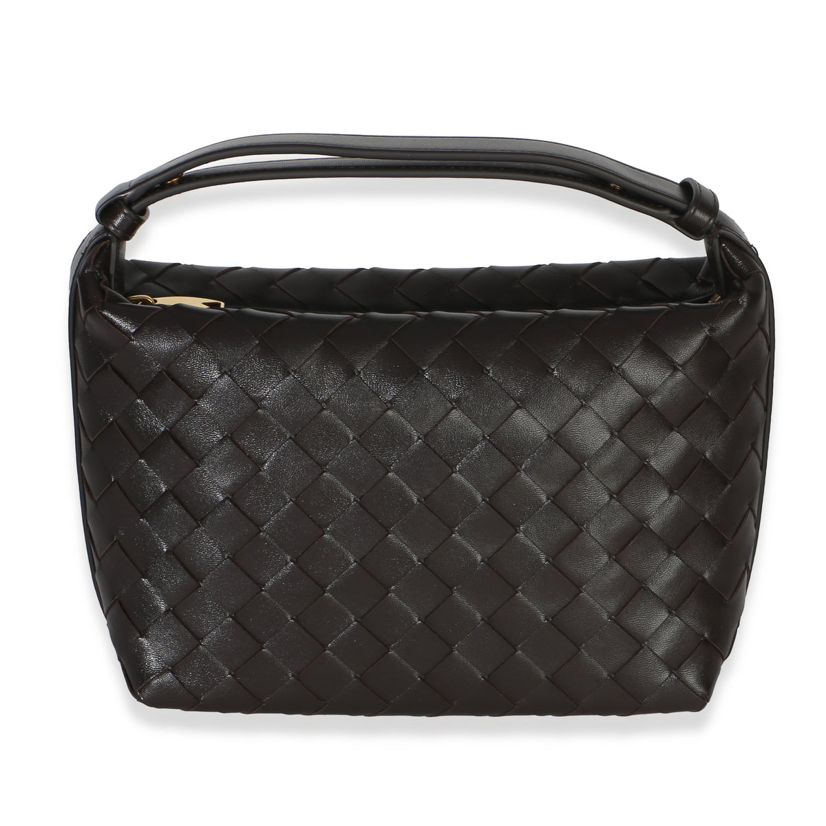Bottega Veneta Black Nappa Calfskin Intrecciato Mini Wallace Handbag id