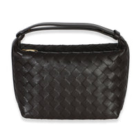 Bottega Veneta Black Nappa Calfskin Intrecciato Mini Wallace Handbag id