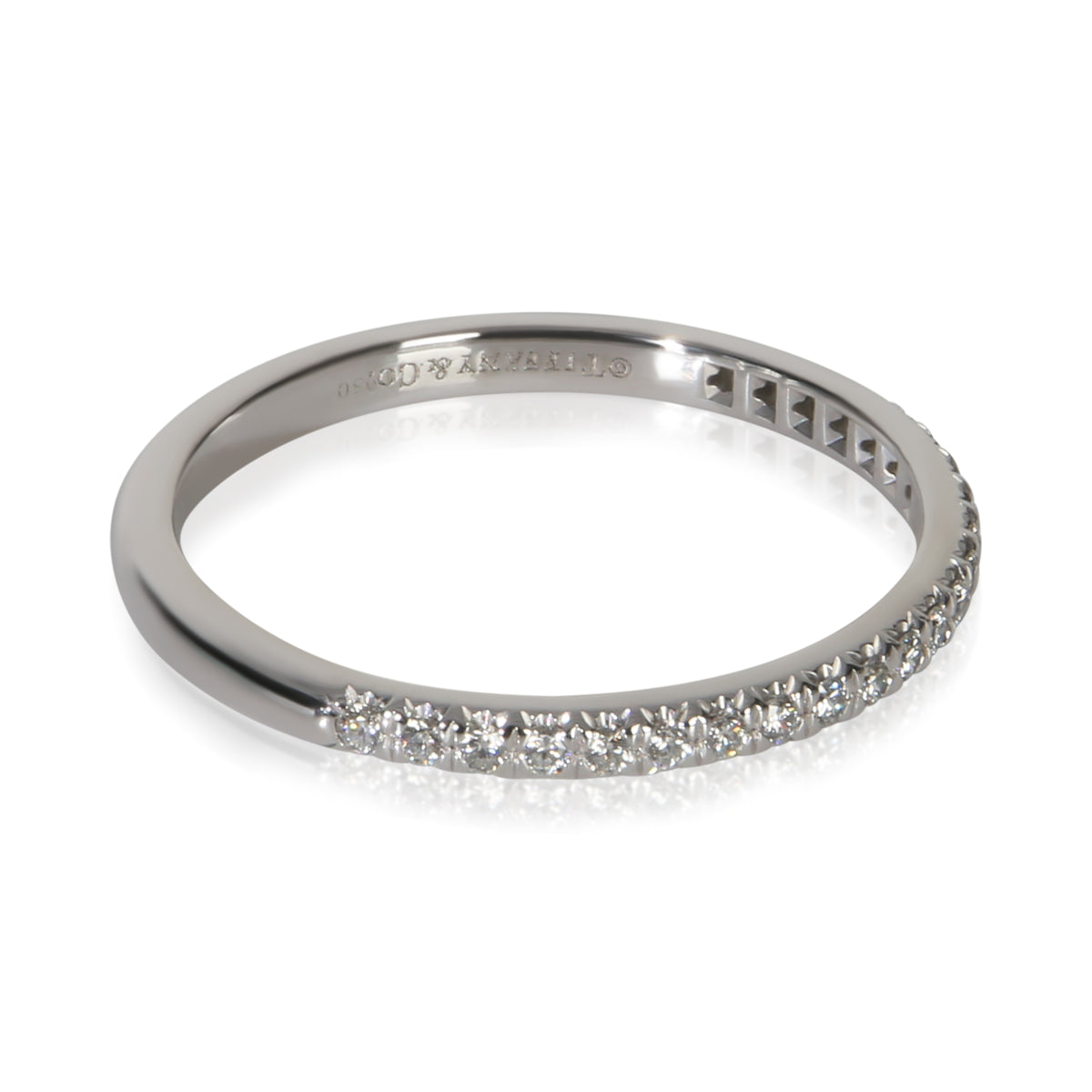 Tiffany & Co. Platinum Diamond Soleste Half Eternity Band sv