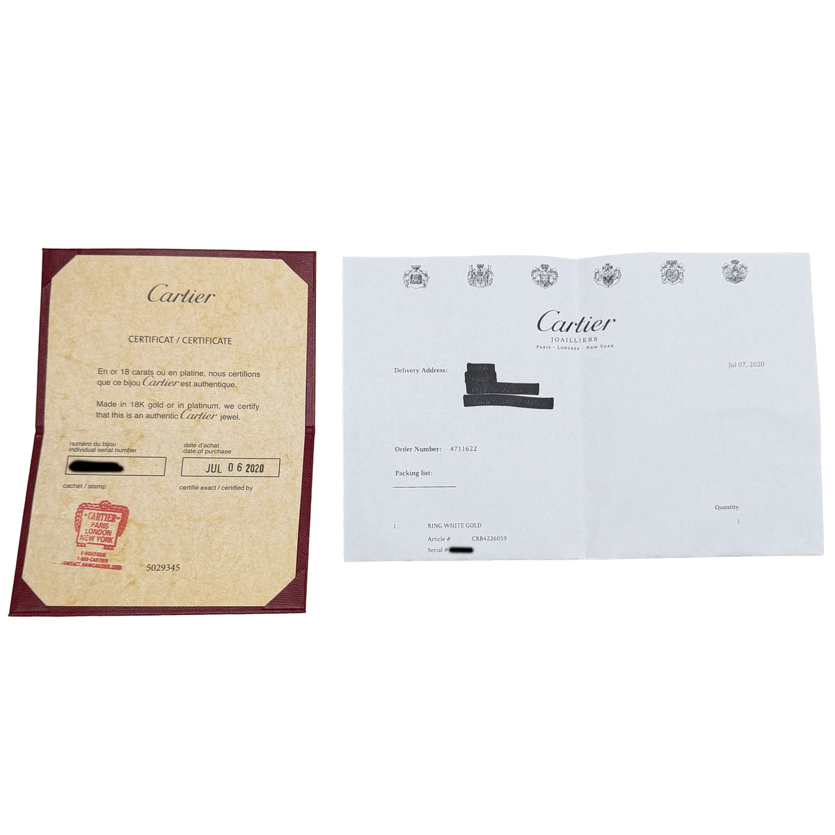 Cartier White Gold  Small Model Juste Un Clou Ring box