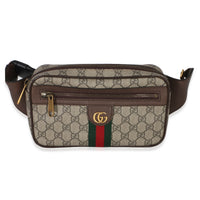 Gucci Brown Soft GG Supreme Monogram Medium Ophidia Belt Bag Handbag id