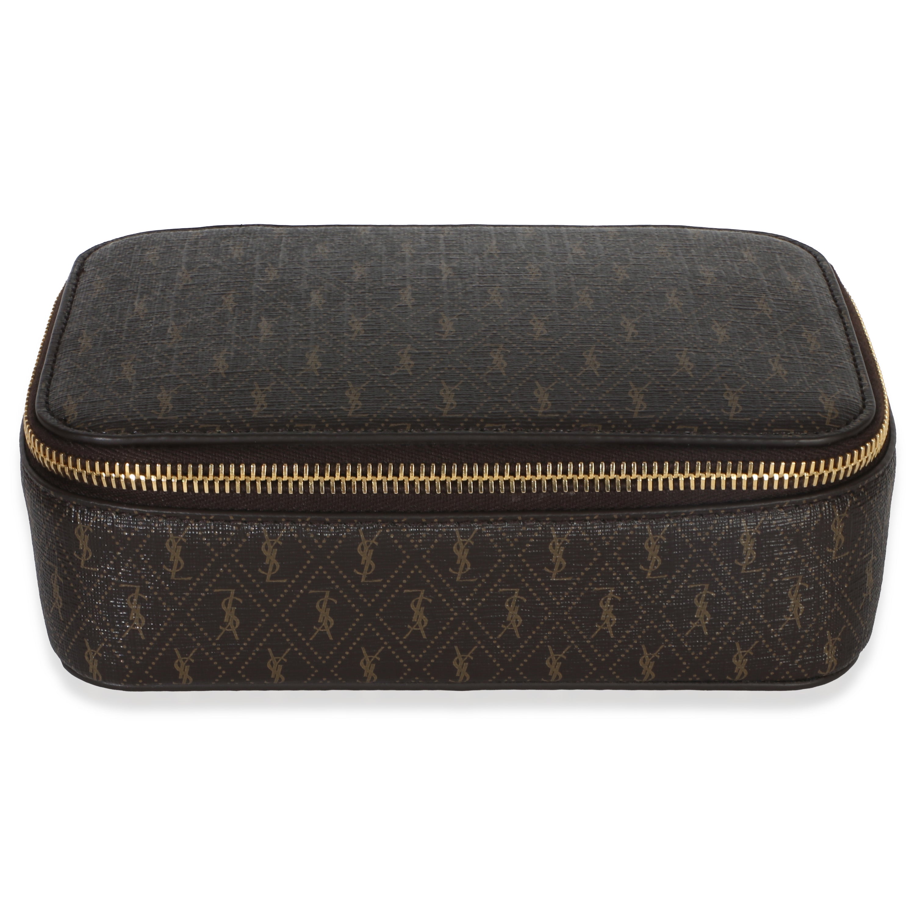 Saint Laurent Brown Le Monogramme Jewelry Box Case Handbag id
