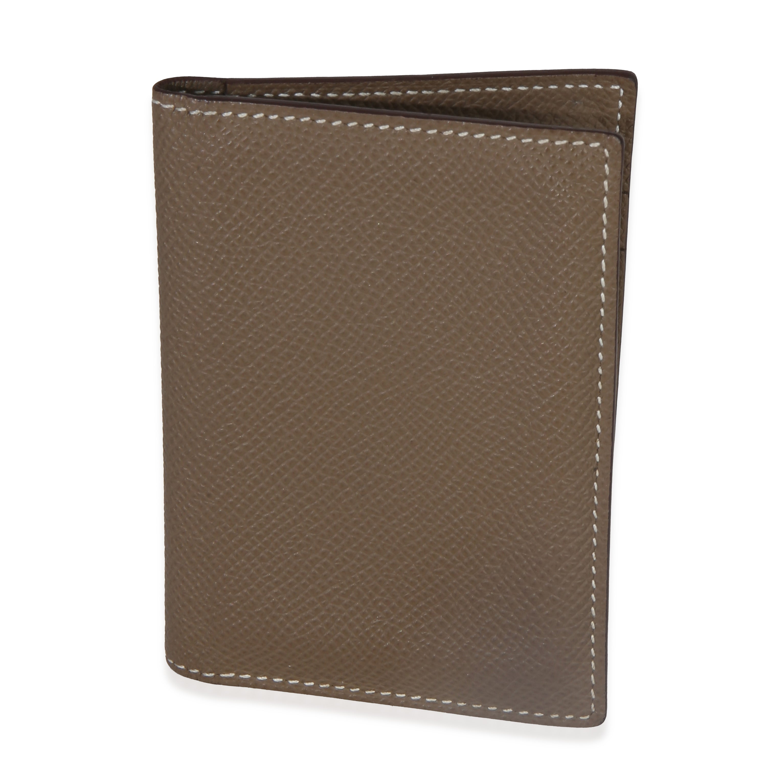 Hermès Etoupe Epsom MC2 Euclide Card Holder Case Wallet id