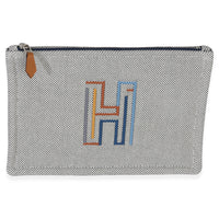 Hermès Mens Marine Cotton H Labyrinthe Case Handbag id