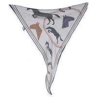 Hermès Mens Gris Chine Thor Cashmere Silk Losange Scarf GM id