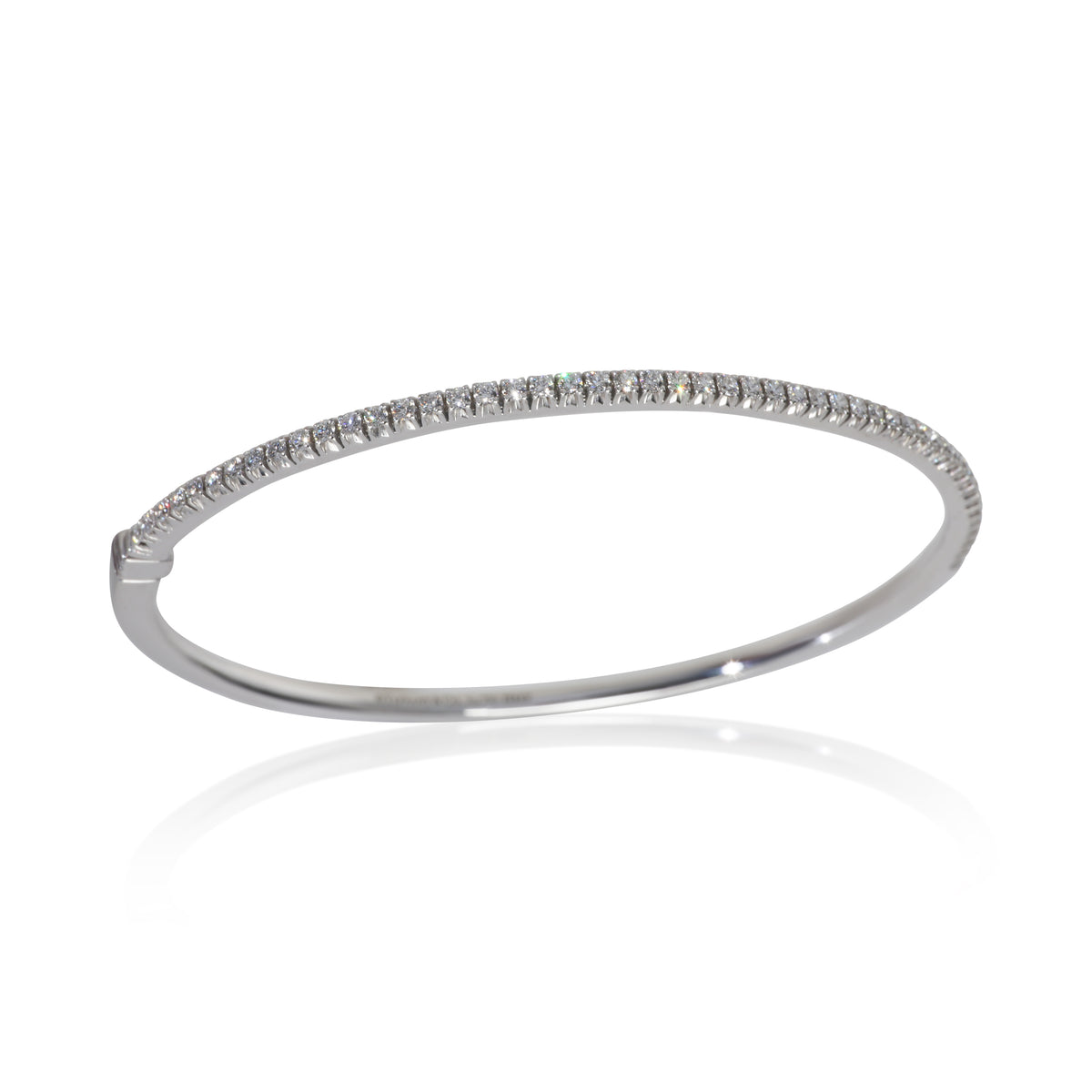 Tiffany & Co. White Gold Diamond Metro Bracelet bv