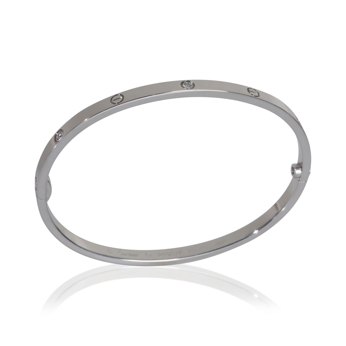 Cartier White Gold Diamond Small Model Love Bracelet av