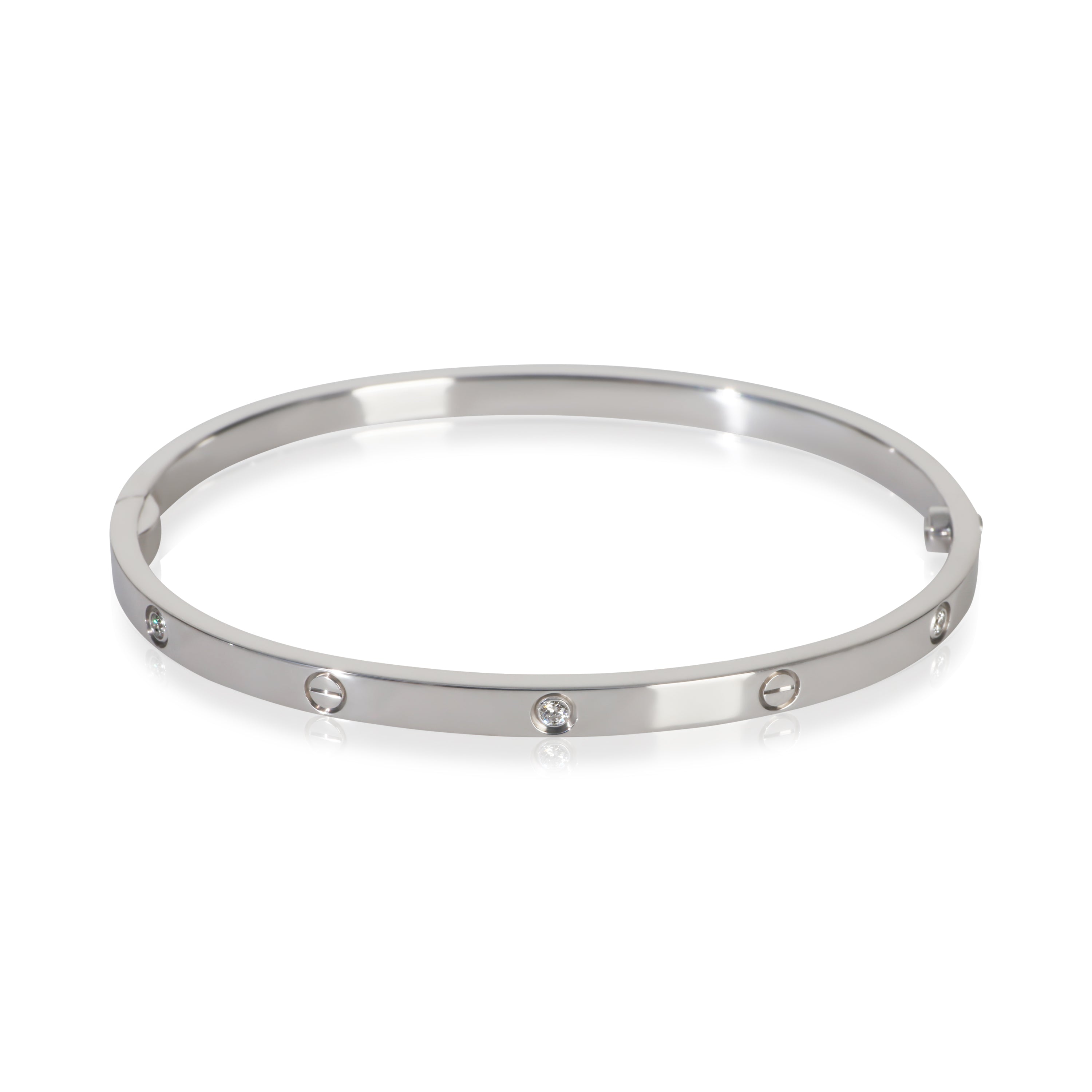 Cartier White Gold Diamond Small Model Love Bracelet fv