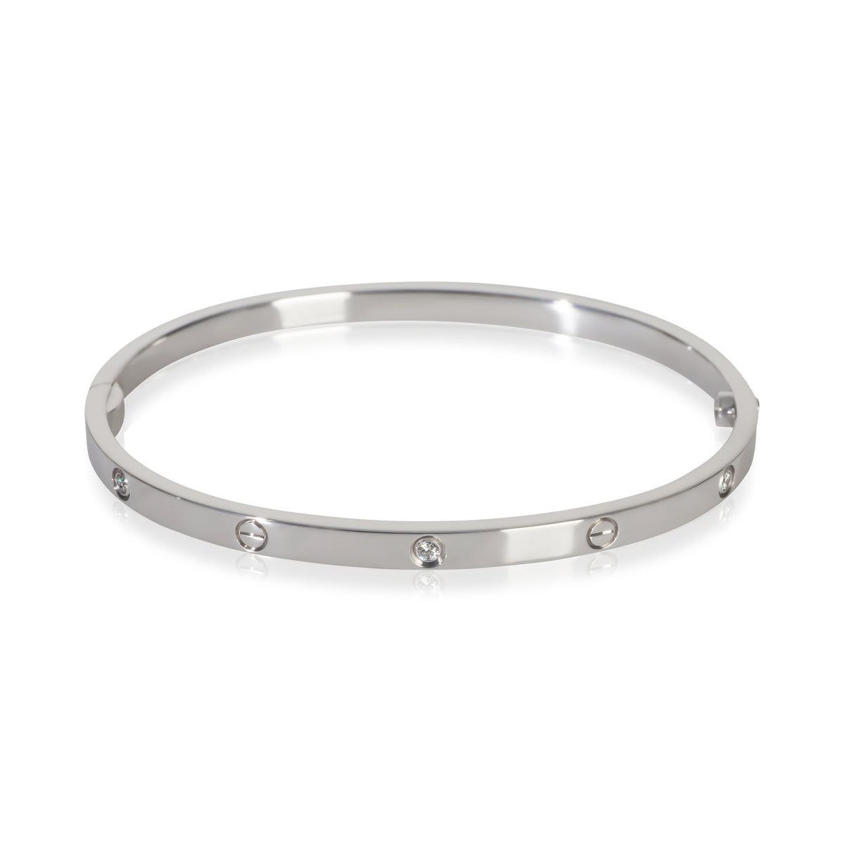 Cartier White Gold Diamond Small Model Love Bracelet fv