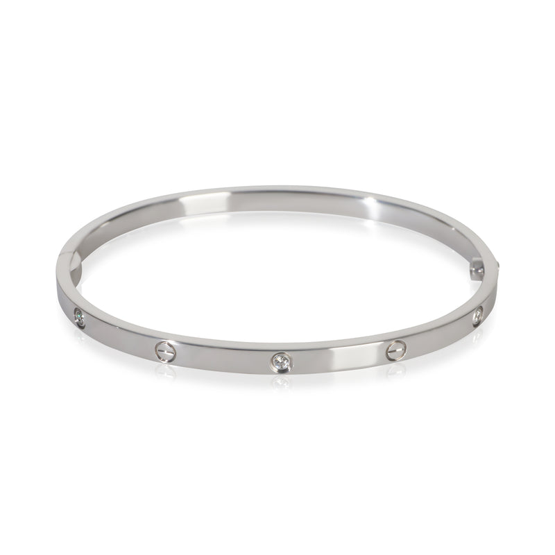 Cartier White Gold Diamond Small Model Love Bracelet fv