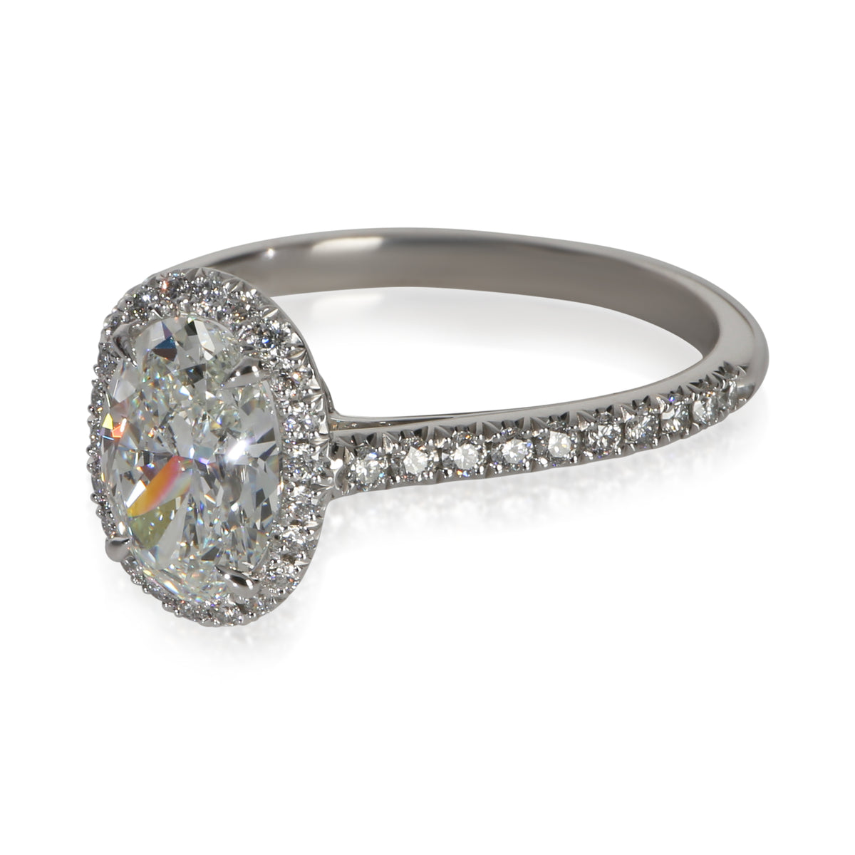 Tiffany & Co. 1.28 ct Oval Diamond Soleste Engagement Ring sv