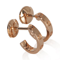 Cartier Rose Gold  Small Model Love Hoop Earrings sv