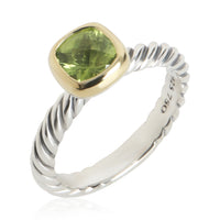David Yurman Yellow Gold & Sterling Silver Peridot Noblesse Ring bv