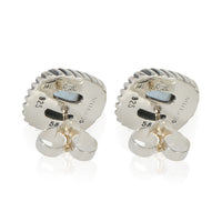 David Yurman Yellow Gold & Sterling Silver Topaz Albion Earrings pv