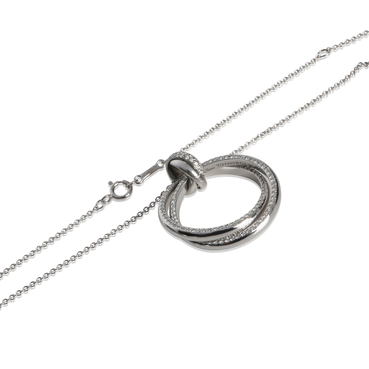 Tiffany & Co. White Gold Diamond Melody Pendant sv