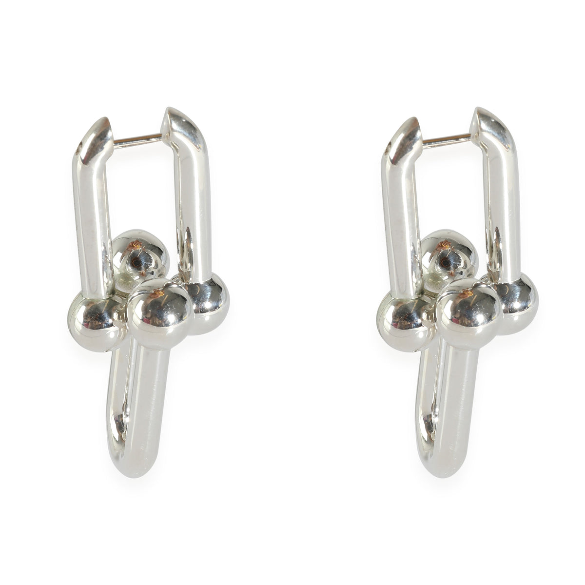 Tiffany & Co. Sterling Silver  HardWear Large Model Link Earrings sv