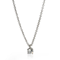 Tiffany & Co. Platinum Diamond Solitaire Pendant fv