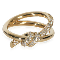 Tiffany & Co. Yellow Gold Diamond Double Row Knot Ring fv