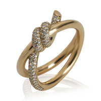 Tiffany & Co. Yellow Gold Diamond Double Row Knot Ring av