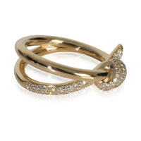 Tiffany & Co. Yellow Gold Diamond Double Row Knot Ring pv