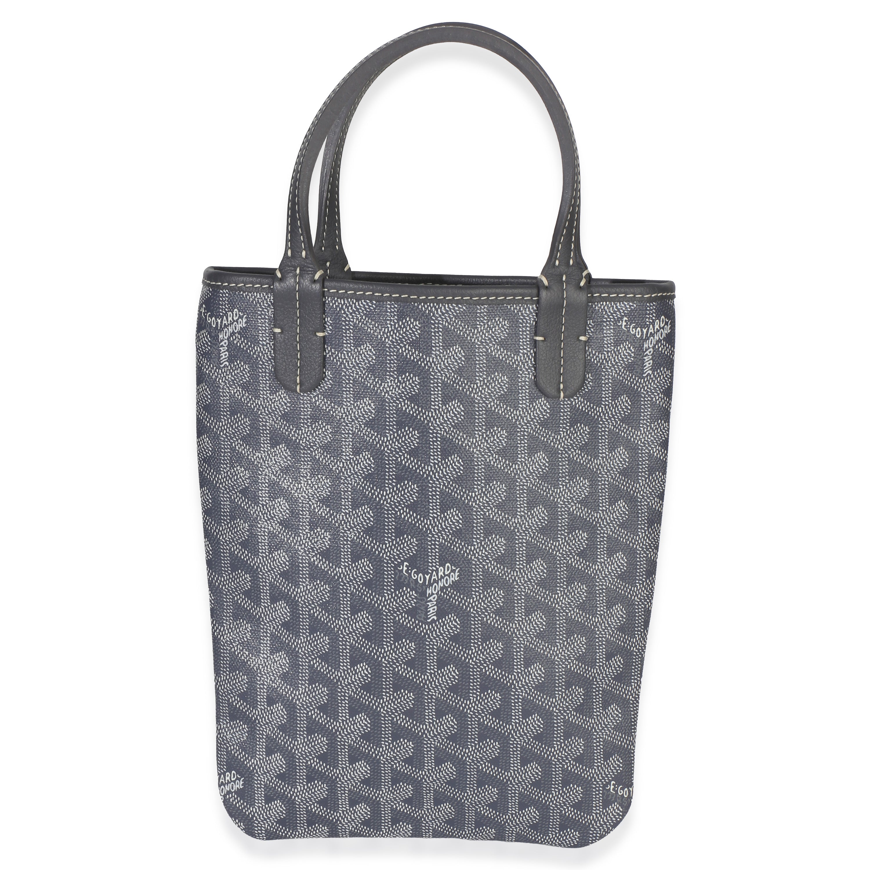 Goyard Grey ine Canvas Poitiers Mini Tote Handbag id