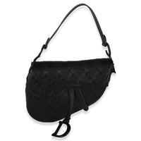 Christian Dior Black Ultramatte Woven Calfskin Saddle Bag Handbag id