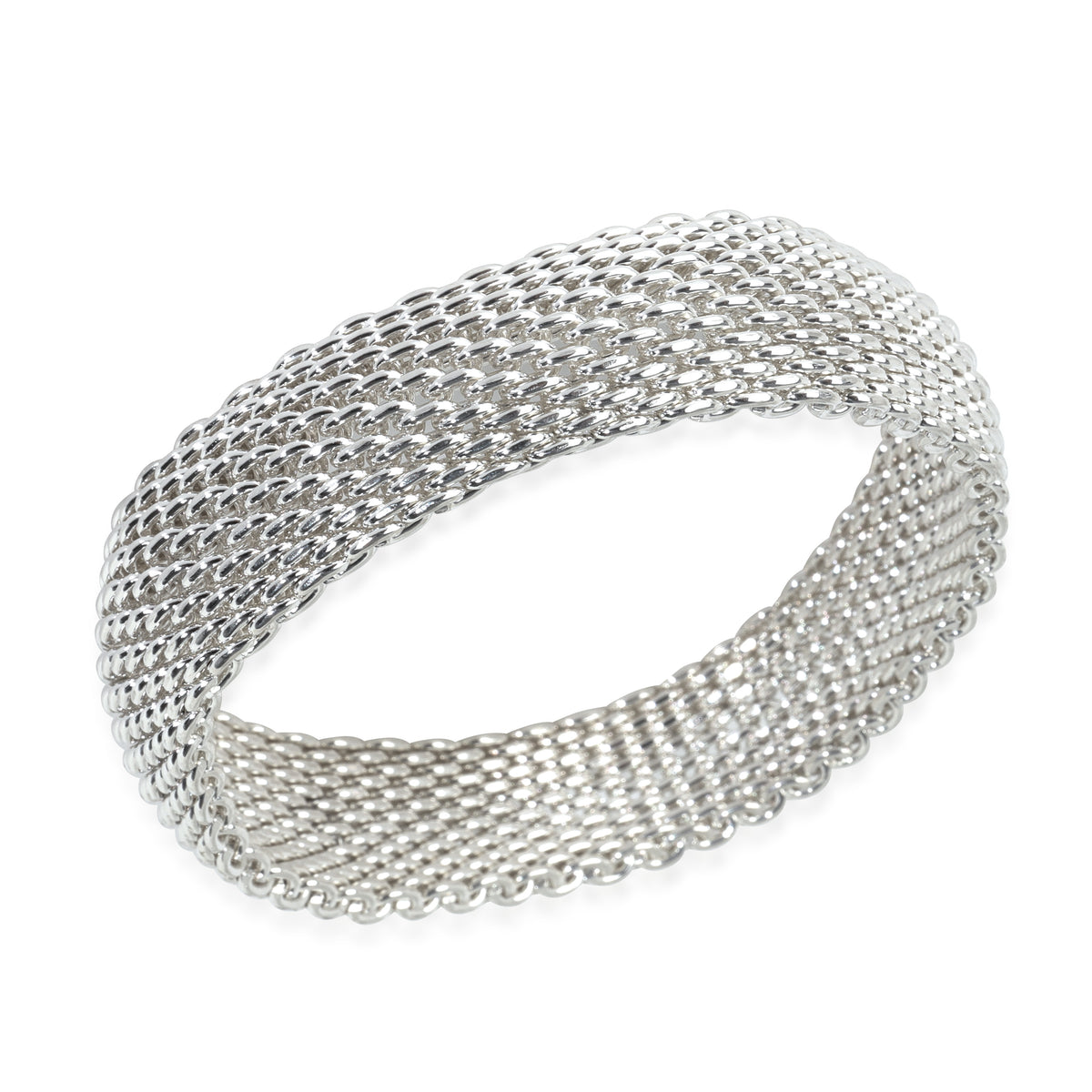 Tiffany & Co. Sterling Silver  Somerset Mesh Bracelet