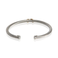 David Yurman Yellow Gold & Sterling Silver  Cable X Station Bracelet pv