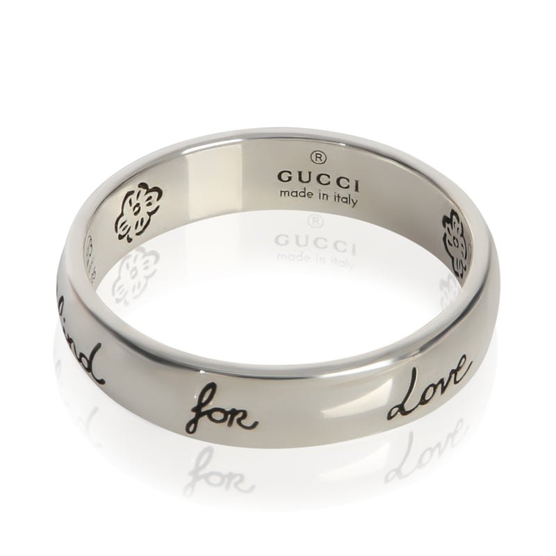 Gucci Sterling Silver  Blind For Love Ring fv