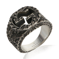 Gucci Sterling Silver  Interlocking G Paisley Ring av