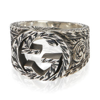 Gucci Sterling Silver  Interlocking G Paisley Ring fv